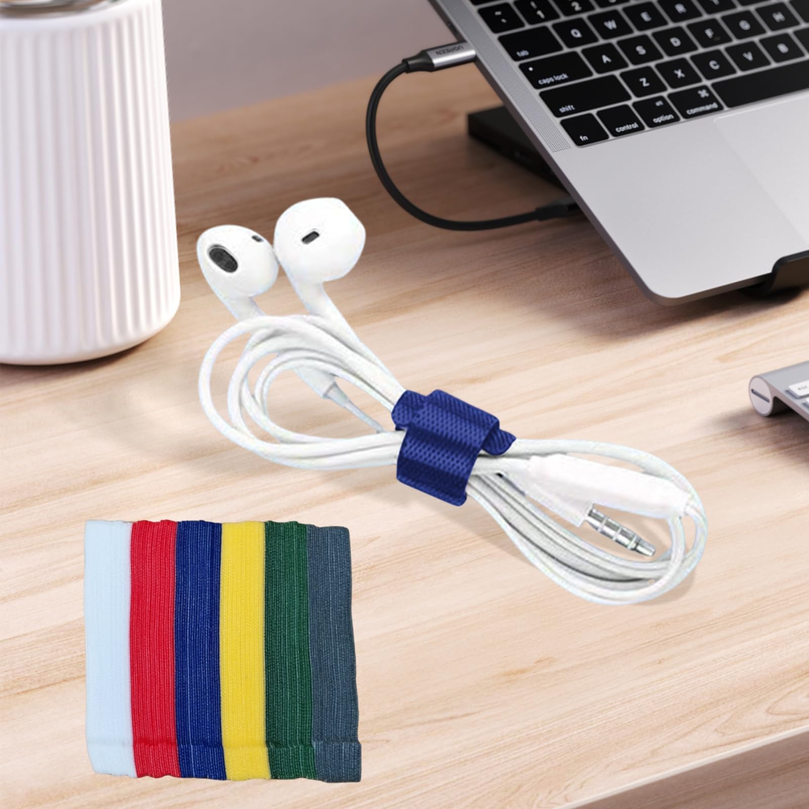 120 Pack Cable Ties Adjustable Storage Organizing Data Cables Wires Household Items Non Slip Straps Office Travel and Home