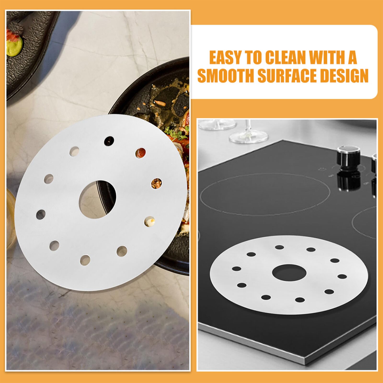 Placa Difusora de Calor Distribución Uniforme de Acero Inoxidable y Resistente para Estufa de Gas Adecuado para Utensilios de Cocina Hogar