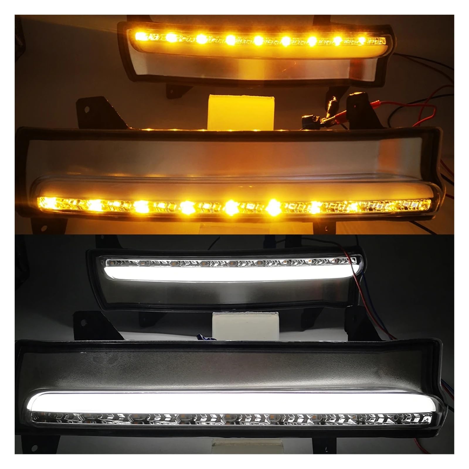 Per Jeep Per Compass 2017 2018 2019 2020 Con Indicatore Direzione Giallo Dinamico Luce Per Auto LED DRL Fendinebbia Luce Di Marcia Diurna Indicatori Specchietto Retrovisore(Model B)
