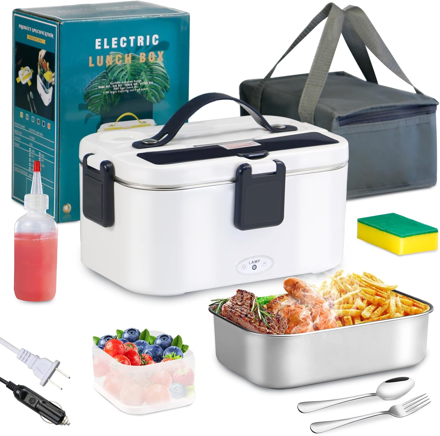 Electric Heater Lunch Box High Power 80W 1.8L Larger