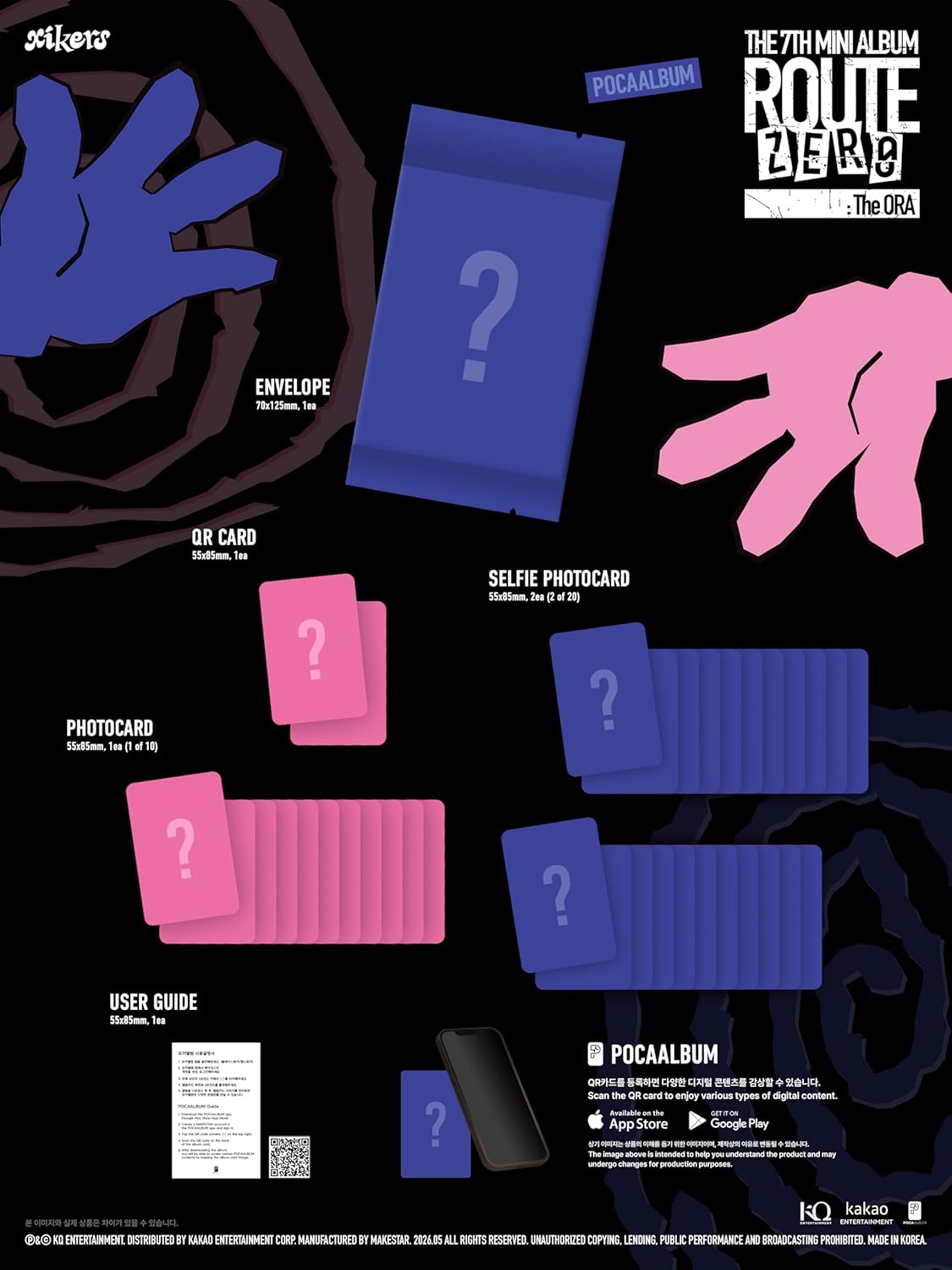 xikers ROUTE ZERO : The ORA [TRICKY + HIKER + POCAALBUM + Special All 4 Ver Set] 7th Mini Album