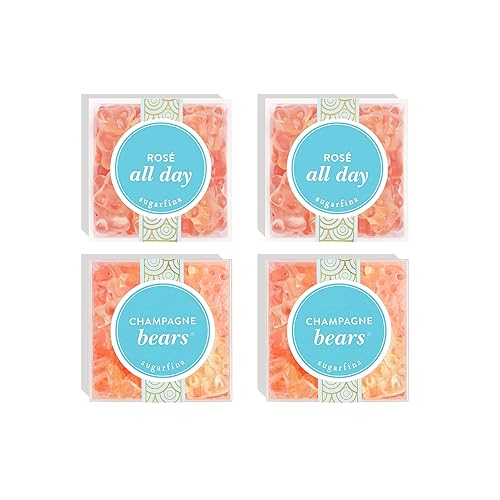 Miniatura 10 de Sugarfina Rose All Day Bears - Gomitas de oso pequeño cubo de caramelo, 3.8 onzas, 1 unidad