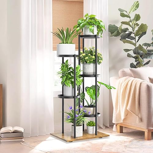 Miniatura 7 de iDavosic.ly Soporte para plantas de 5 niveles para interiores y exteriores, estante de esquina escalonado para múltiples macetas, estante de