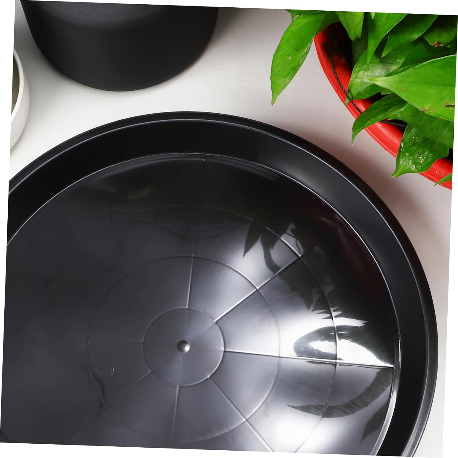 10 Pcs Plastic Plant Pot Trays Floral Saucers Raised Edges Garden Plant Pot Trays Home Decor