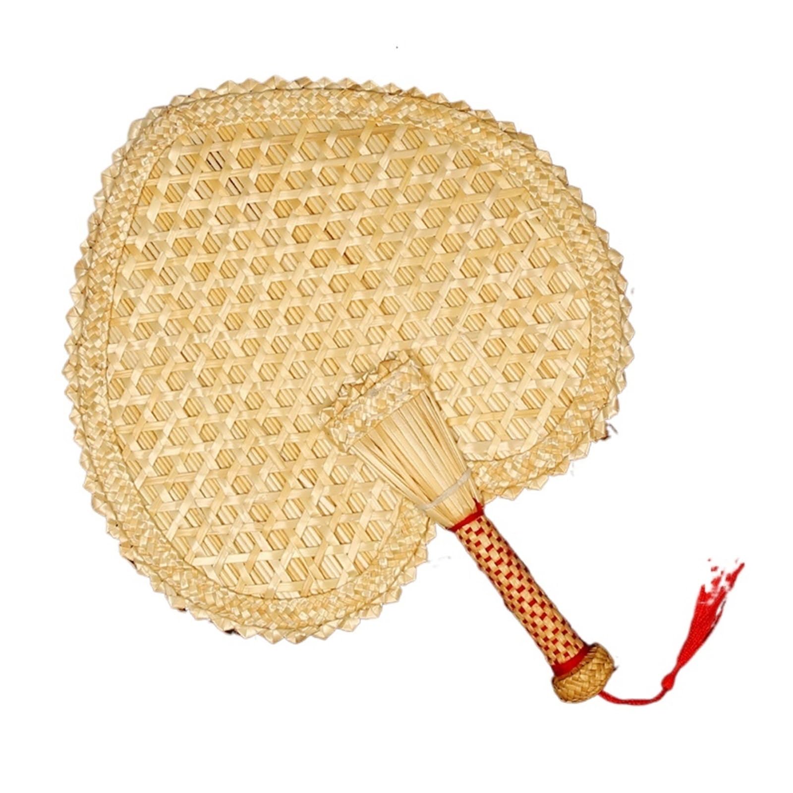 Bamboo Woven Fan, Wheat Straw Hand Shaking Fan, Multiple Sizes For Party Home Outdoor Decor(SIZE 3)