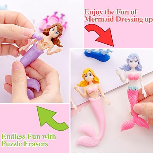 Vista 17 de Borradores de animales de escritorio para niños y niñas, borradores de rompecabezas, borradores desmontables, juguetes para regalos de fiesta