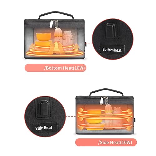 Miniatura 4 de Bolsa calentadora de biberones, calentador de leche materna portátil para automóvil, bolsa aislada, calentador de biberones multifuncional de