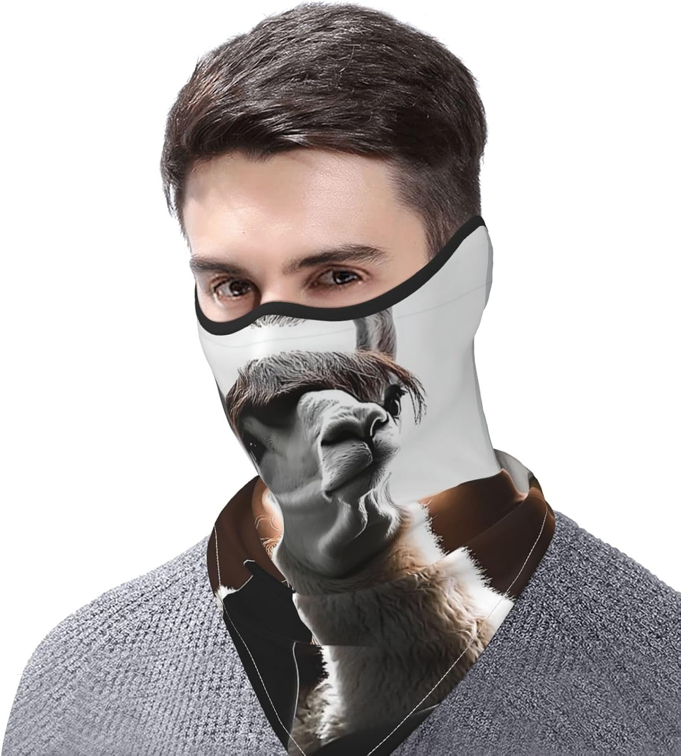 Protection Neck Gaiter Face Cover Portrait of a Camel Balaclava Scarf Mask, Windproof Breathable Sun Shield for Men Women, Skiing Hiking Cycling Outdoor Sports