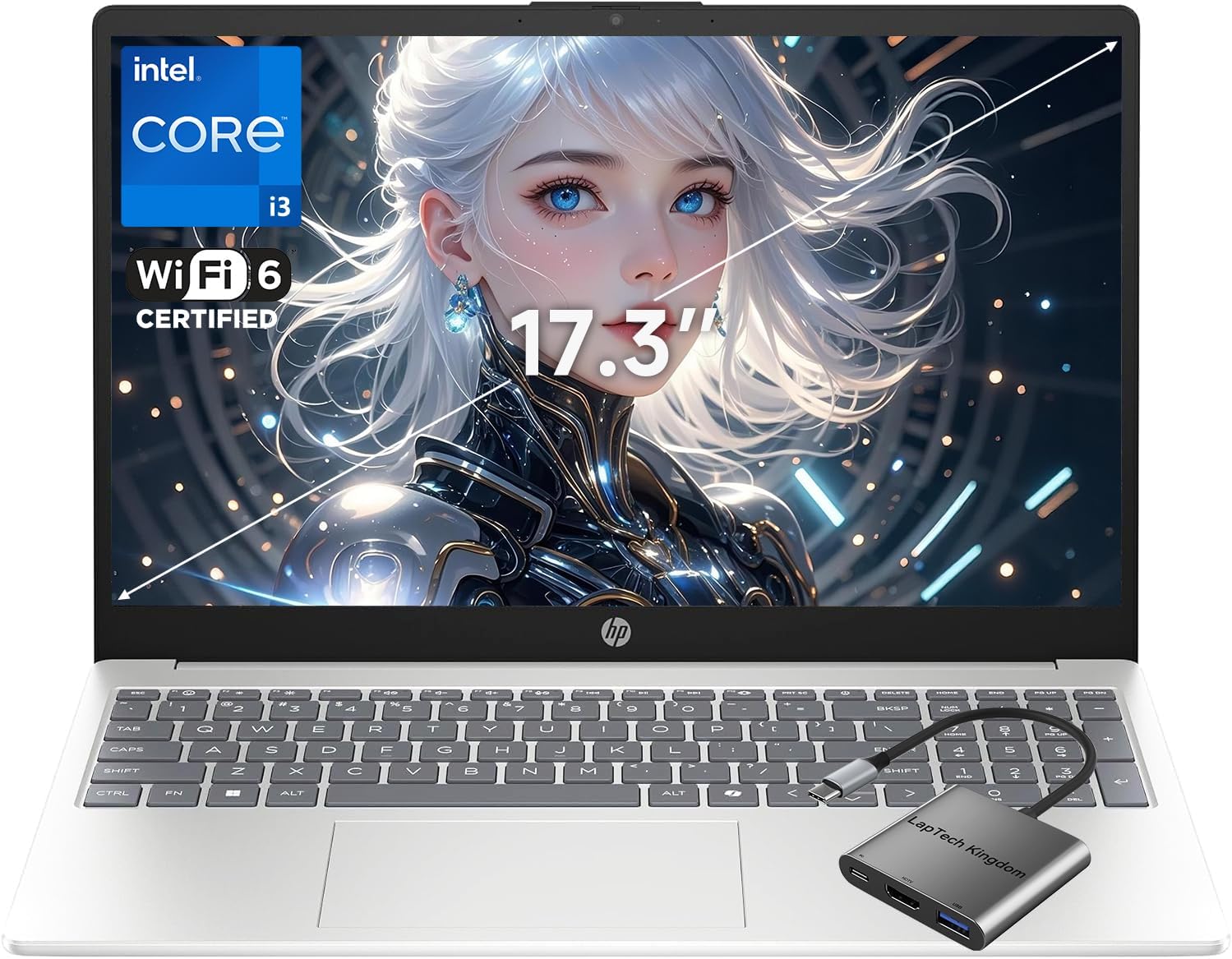 HP 17″ HD+ Business Laptop, 16GB RAM 1TB SSD Intel 8-Core i3-N305 (Beat i3-1115G…