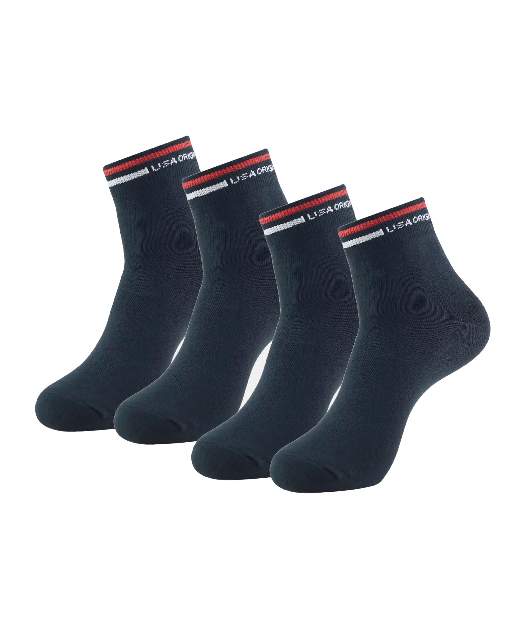 7002 Men's Compact Cotton Stretch Ankle Length Socks with Stay Fresh Treatment (Pack of 2)