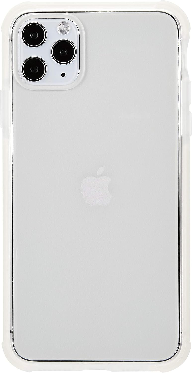 Amazon Basics iPhone 11 Pro Max Crystal Mobile Phone Case (Protective & Anti Scratch) - White Accent