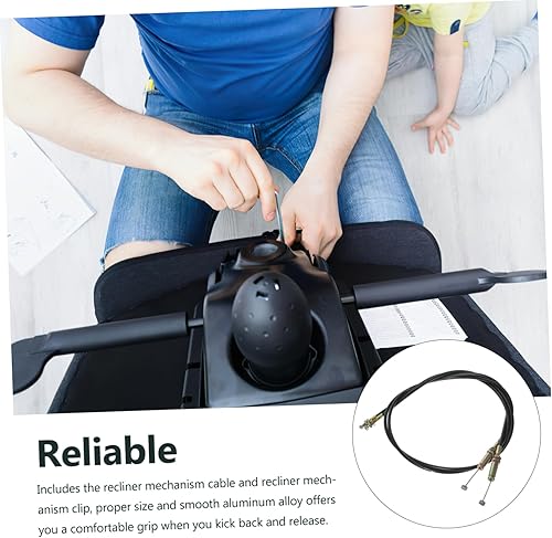 Miniatura 4 de STOBOK Sofá Cama para Sala Modernos Baratos 2 unids Palanca de liberación de muebles de avión Reclinable Cable de Metal Reclinable Asa de Cable