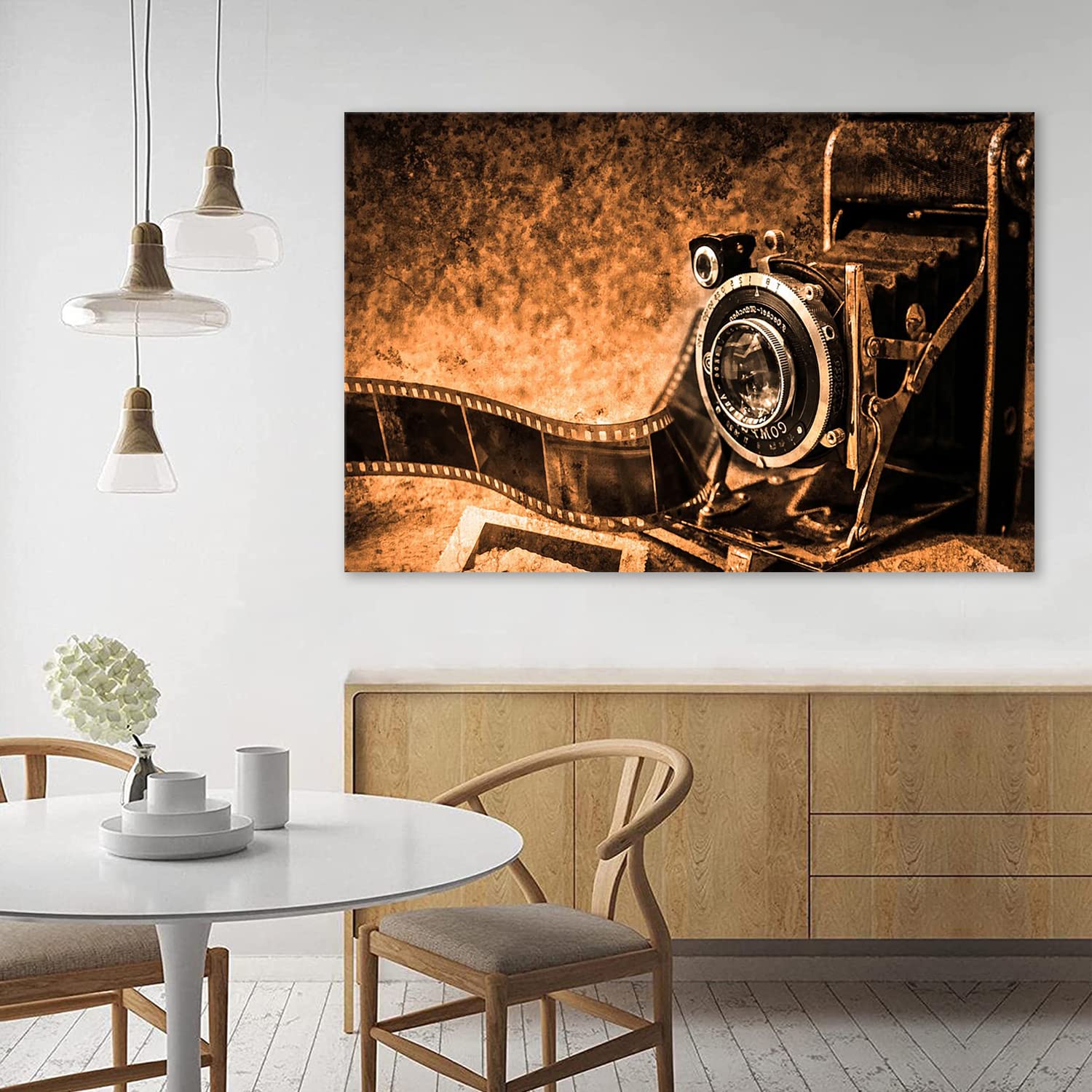 Amazon｜絵画 フィルムカメラですインテリア 絵画 レトロです
