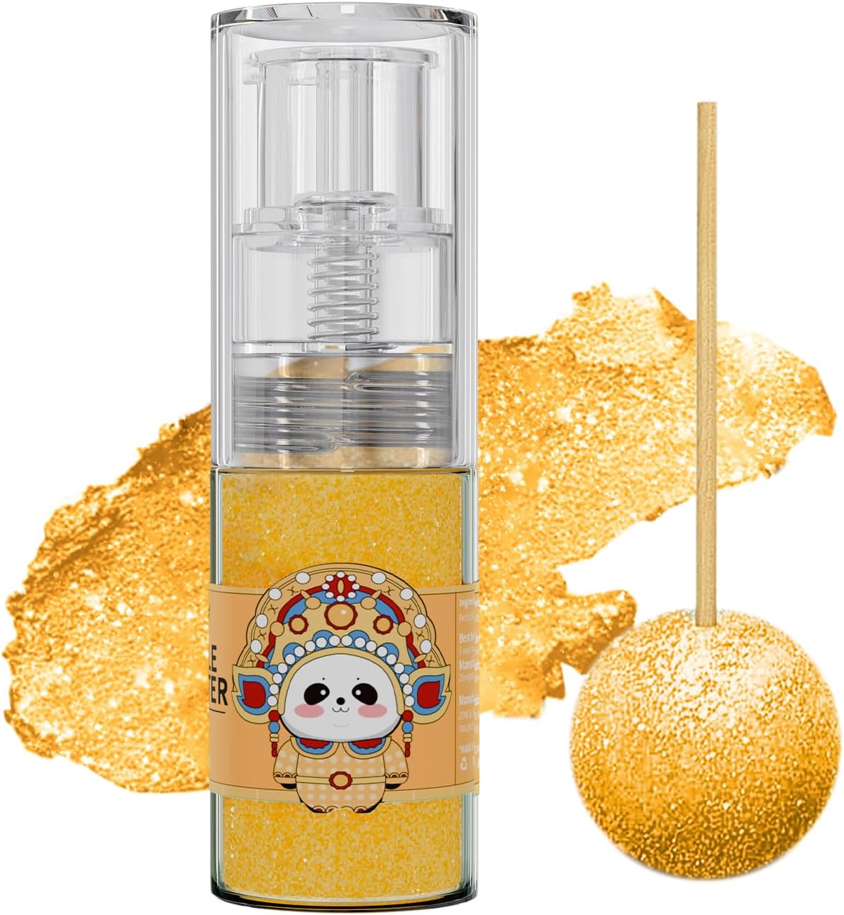 Gold Edible Glitter Spray, 10g Food Grade Cake Glitter, Edible Glitter for Cocktails, Edible Shimmer Powder for Drinks, Cupcakes, Strawberries, Chocolate