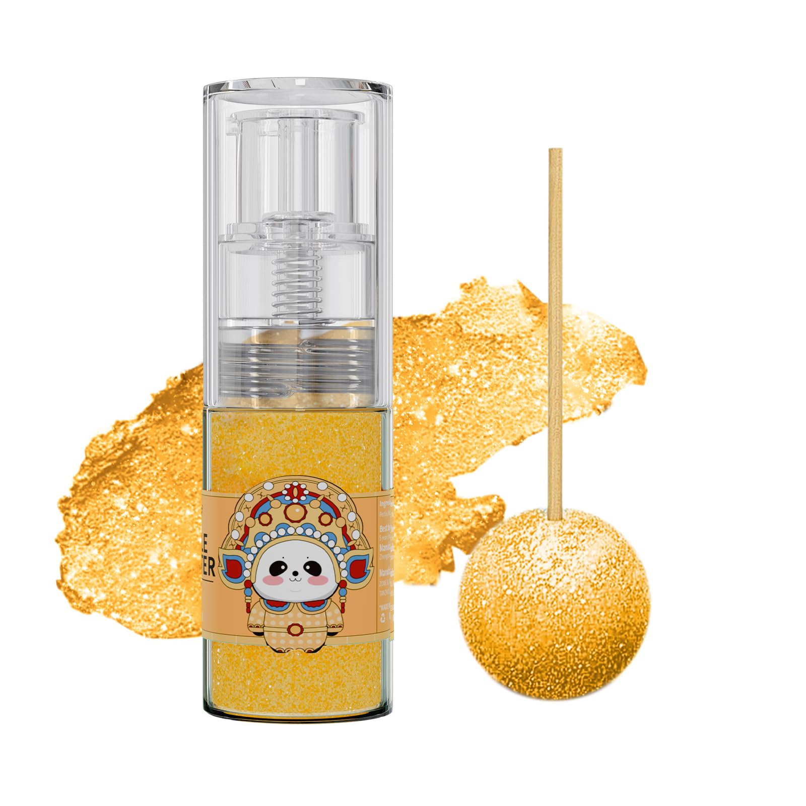Gold Edible Glitter Spray, 10g Food Grade Cake Glitter, Edible Glitter for Cocktails, Edible Shimmer Powder for Drinks, Cupcakes, Strawberries, Chocolate