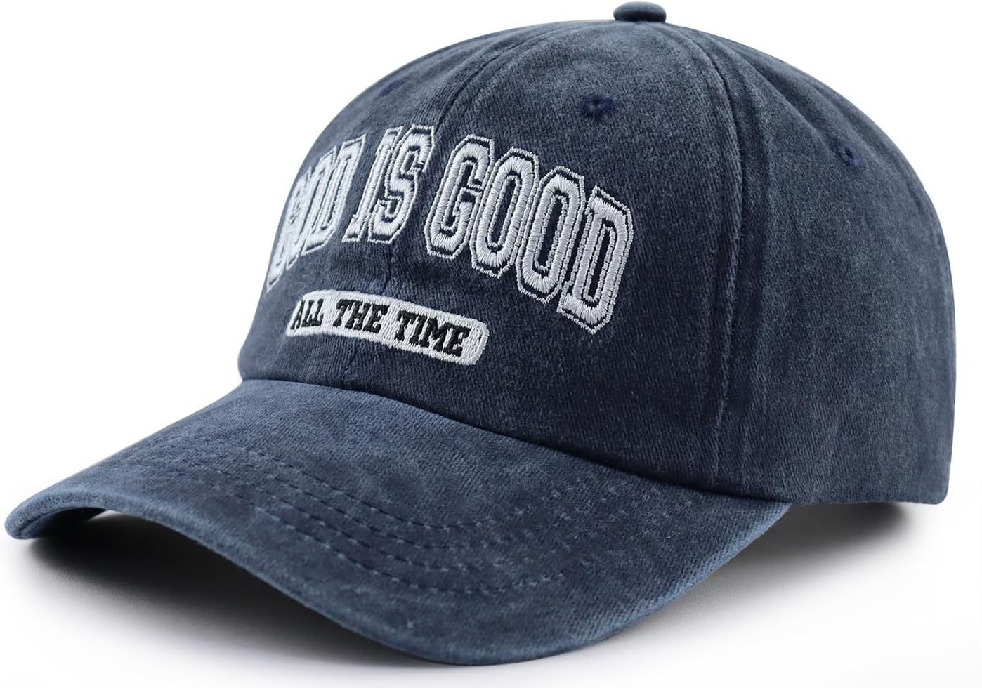 God is Good All The Time Hat for Men Women, Funny Adjustable Cotton Embroidered Jesus Christian Faith Baseball Cap