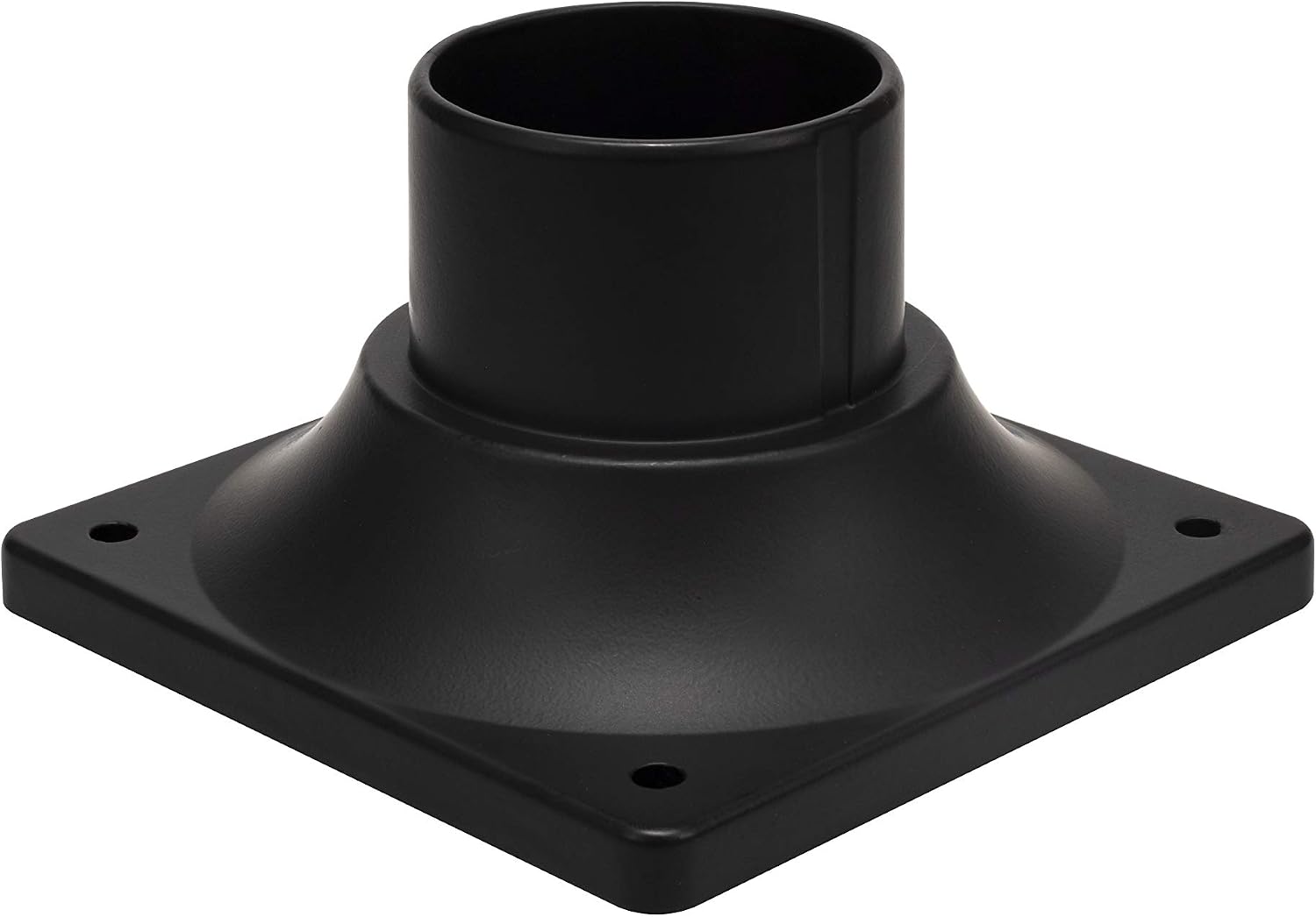 LIT-PaTH Outdoor Post Light Mounting Base, Pier Mount Base, 2-Pack, Black