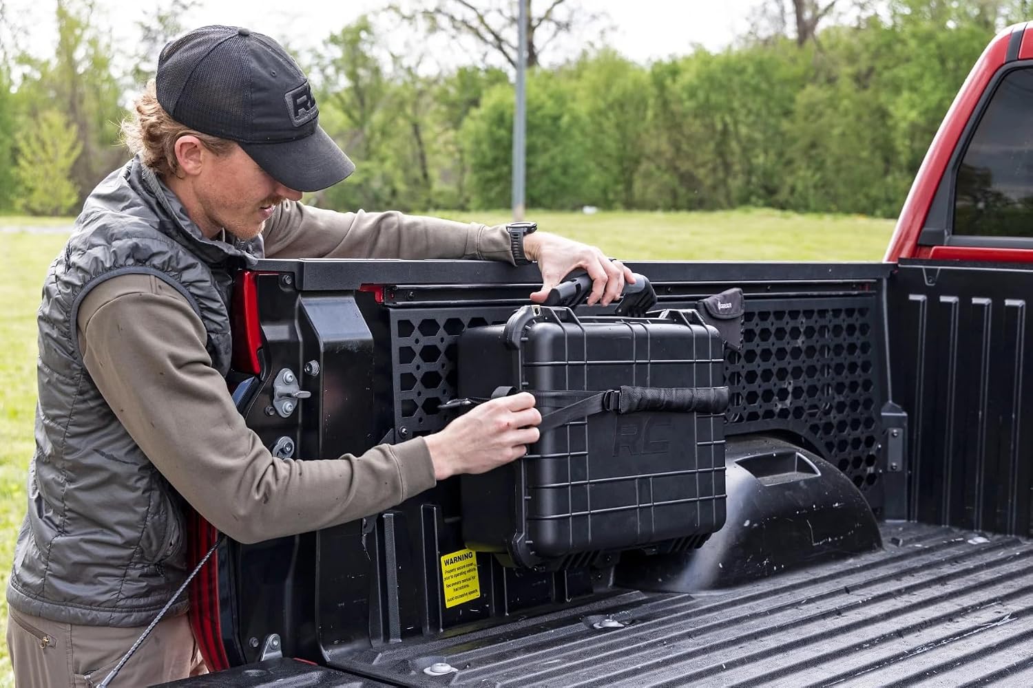 Rough Country Bedside Molle Panel Kit for Toyota Tundra (2022-2024) - Durable Steel Construction, Driver & Passenger Side Install, Unlimited Accessory Mounting Options