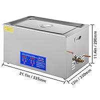 Vista 8 de VEVOR Limpiador sónico industrial de 22L con temporizador digital y calentador de 40kHz Limpiador sónico profesional de 110V con excelente efecto