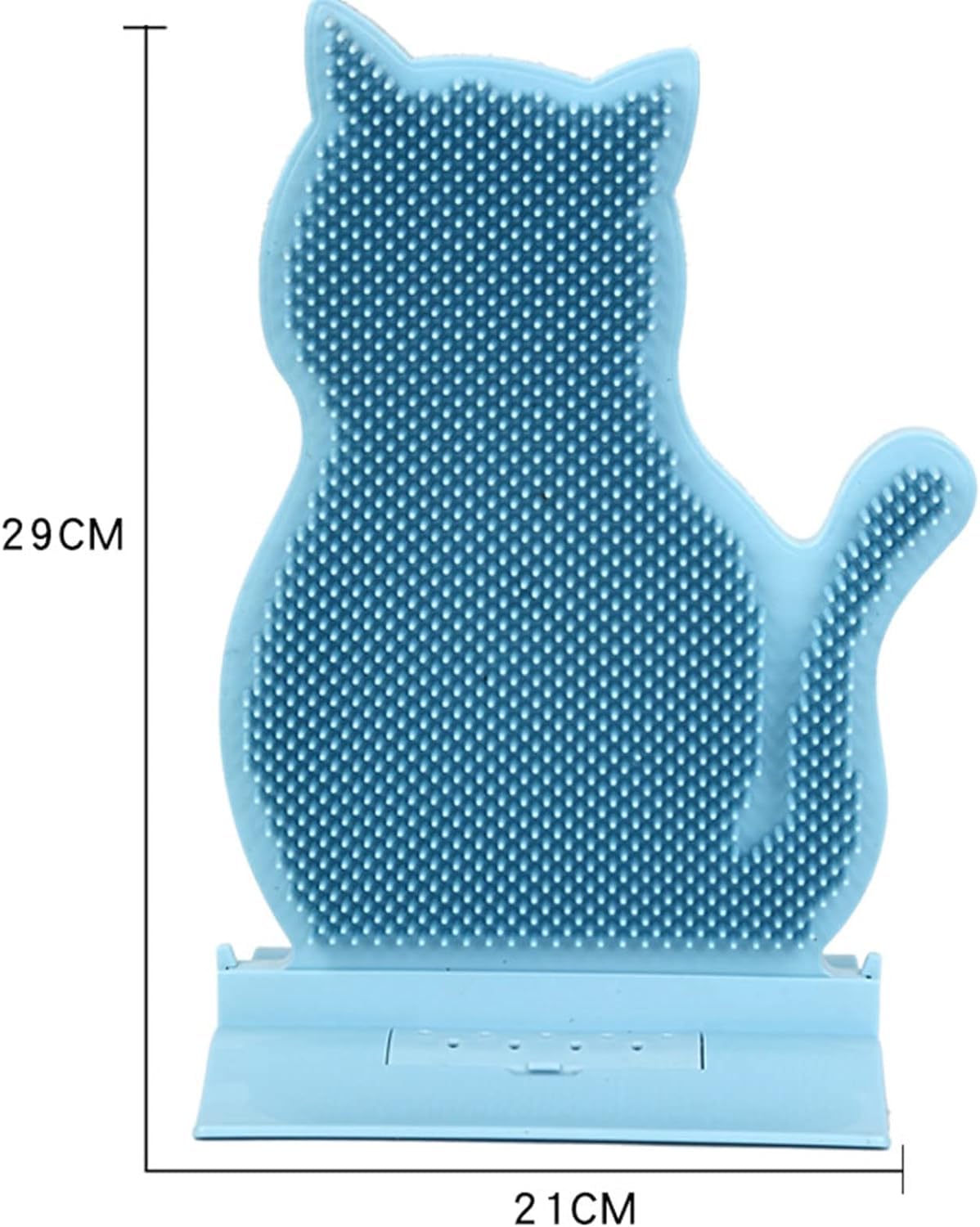 Katzen-Selbstpflege-Spielzeug, Wand-Ecken-Massagekamm, perfekte Massagebürste, Katzenscheuerstab, geeignet for Katzen Aller Größen, katzenförmige Textur for die Selbstpflege, Blau/949