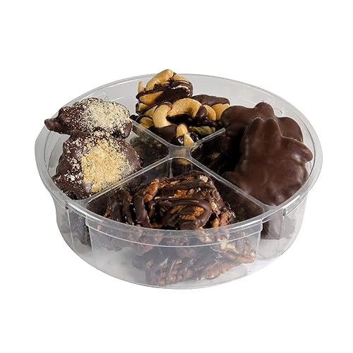 Miniatura 4 de Caja de nueces cubiertas de chocolate con caramelo, variedad surtida de nueces de chocolate, hamburguesas de nueces, almendras, racimos de