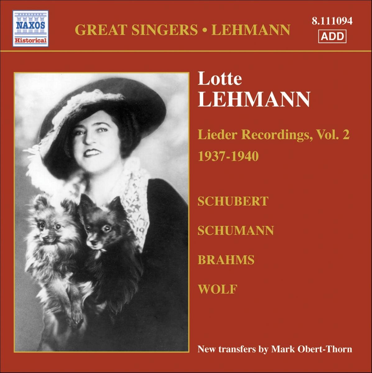 LEHMANN, Lotte: Lieder Recordings, Vol. 2