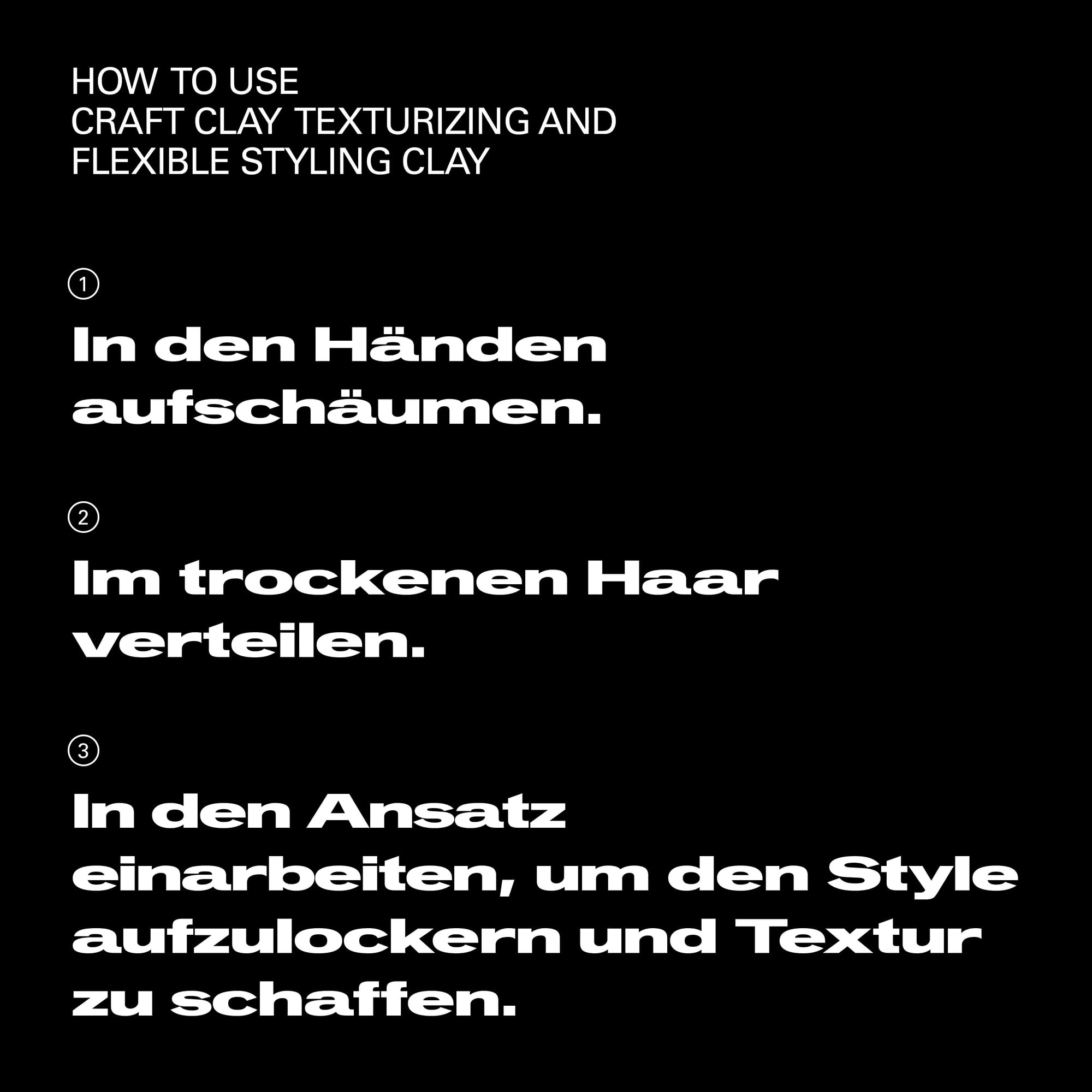 Sebastian Professional Craft Clay Texturizing & Flexible Styling Clay – Mattes Haarwachs - definiert Textur, verleiht Volumen & flexiblen Halt, ideal für kurze & mittellange Haare - 50 ml