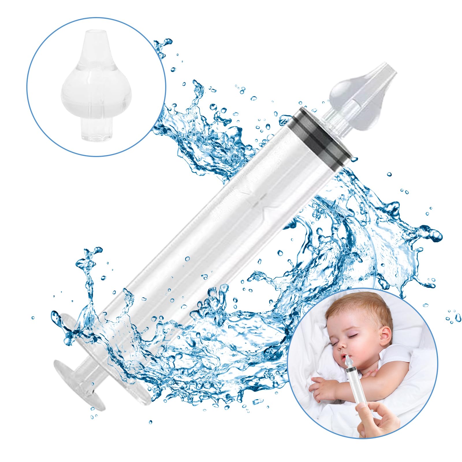 Scettar 20 Beccuccio Morbido Lavaggio Nasale Bambini, Punte per Siringa Nasale, Sterilizzabili - tappini Siringa Per Nasali, Nasali in Silicone per Lavaggi Neonato Olive Nasali per Lavaggio Neonato