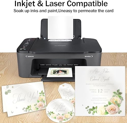 Miniatura 10 de Cartulina blanca de 12 x 12  100 hojas de papel de cartulina Goefun de 80 libras para hacer tarjetas, Cricut, manualidades, álbumes de recortes,