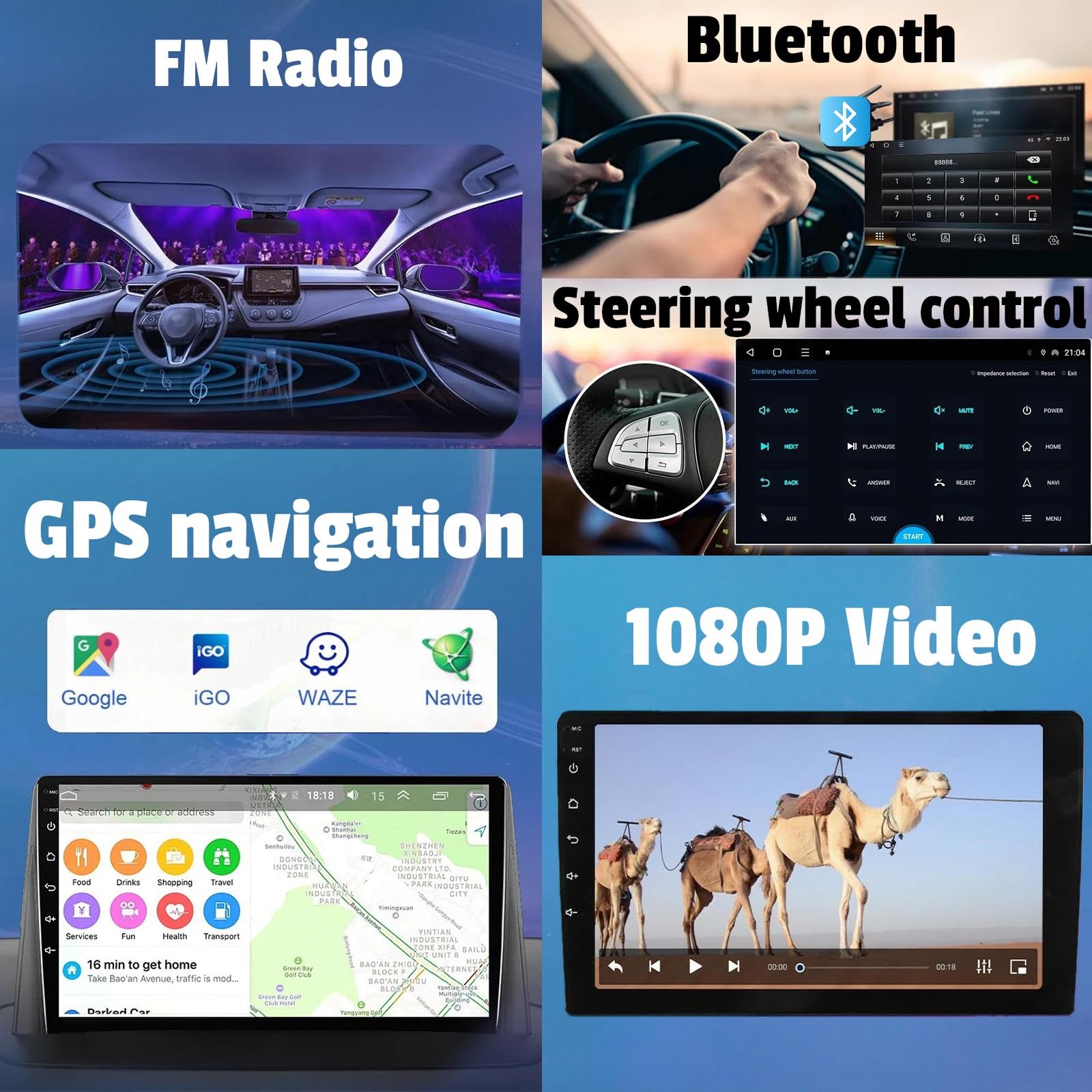 Radio Samochodowe Android Ekranem Dotykowym dla Fiat Toro 2017-2020 9-Inch Radio Samochodowe CarPlay/Android Auto/GPS/Bluetooth/WiFi/Radio FM/ADAS DVR/Kamera cofania/SWC(X2)