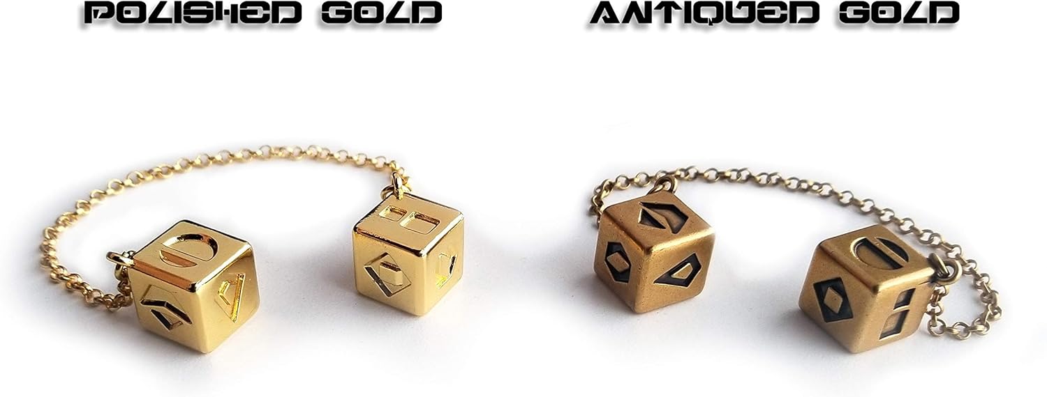 Real Metal Lucky Sabacc Dice - Han Solo (Polished Gold)