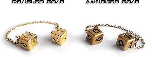 Miniatura 5 de Real Metal Lucky Sabacc Dice - Han Solo - Star Wars (Polished Gold)