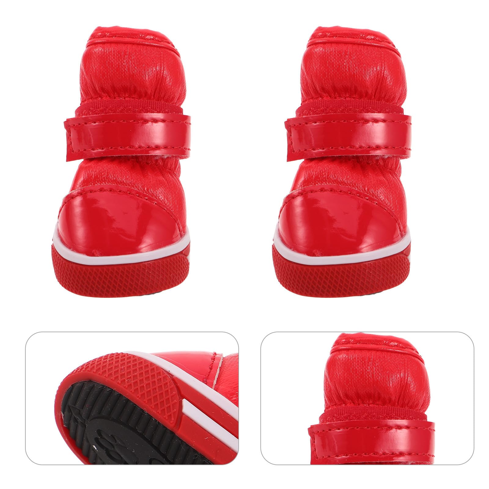 Kisangel 16 Stück Hundeschneeschuhe mit Fleecefutter, Rutschfester Sohle,