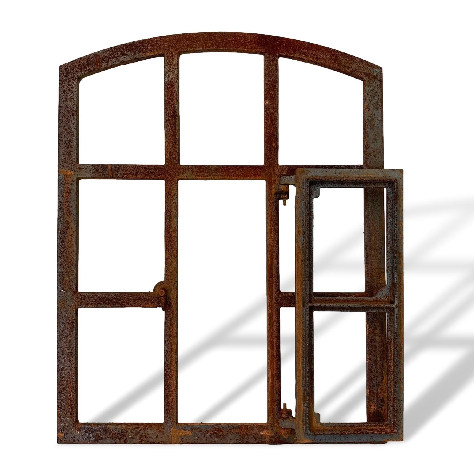 aubaho Stallfenster Rost Fenster zum Öffnen Scheunenfenster 71cm Eisen Antik-Stil Eisenfenster Deko Garten
