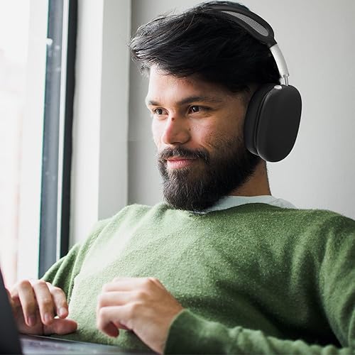 Miniatura 8 de Funda de silicona para AirPods Max, funda transparente de TPU suave para los oídos, cubierta para la diadema para AirPod Max, kit de limpieza,