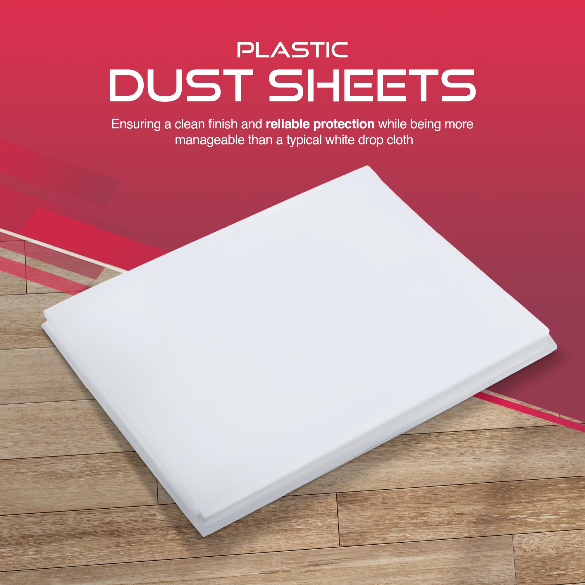 Haltons 3 Pack White LDPE Dust Sheets (3.6x2.7m, 15μm) - Image 2