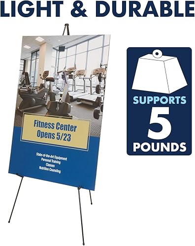 Miniatura 3 de Quartet Caballete, soporte de caballete instantáneo, 63 pulgadas, base de trípode, paquete de 6 (S29E)