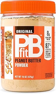 PBfit All-Natural Peanut Butter Powder 15 Ounce, Peanut Butter Powder from Real Roasted Pressed Peanuts, Low in Fat High i...