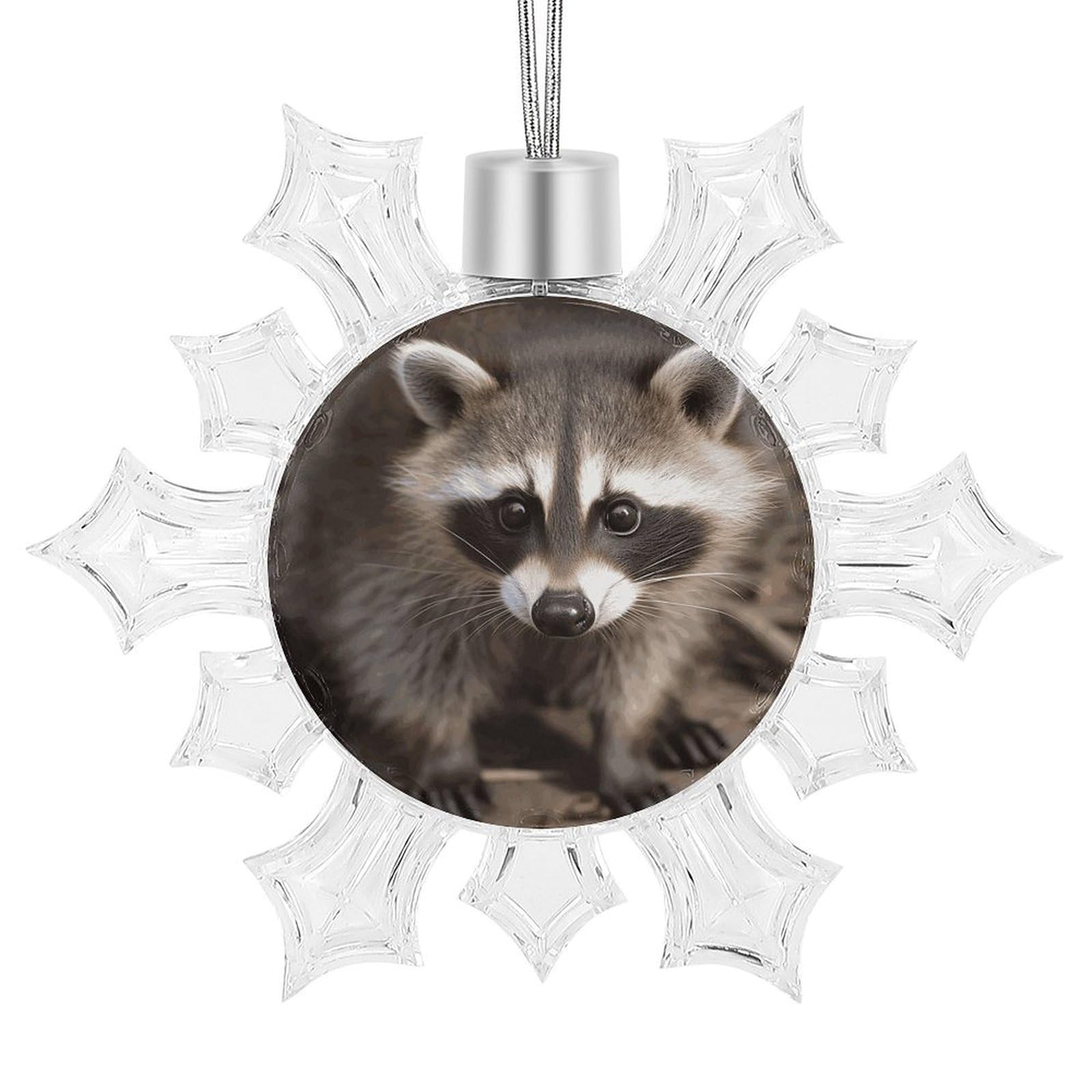 Pendentif flocon de neige raton laveur, petit cadeau d'invité original pour mariage