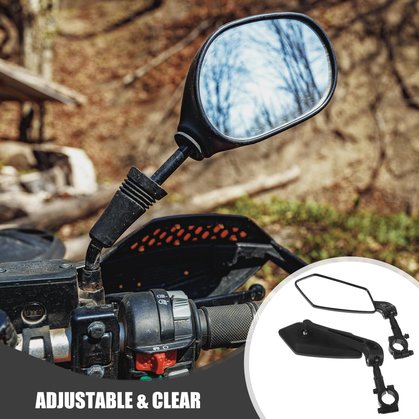 Sosoport 2pezzi Specchietti Retrovisori Per Bici Regolabili Da Manubrio Accessori Per Biciclette e Elettriche Resistente e Facile Da Installare Design Pratico e Versatile