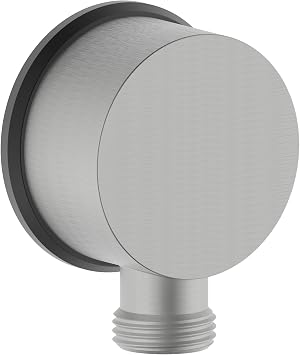 Round Handheld Shower Wall Supply Elbow,with Connector Body and Washer, Wall-mount Hose Connector,without Shower Head and Hose, Brushed Nickel Finish DA-0048-BN