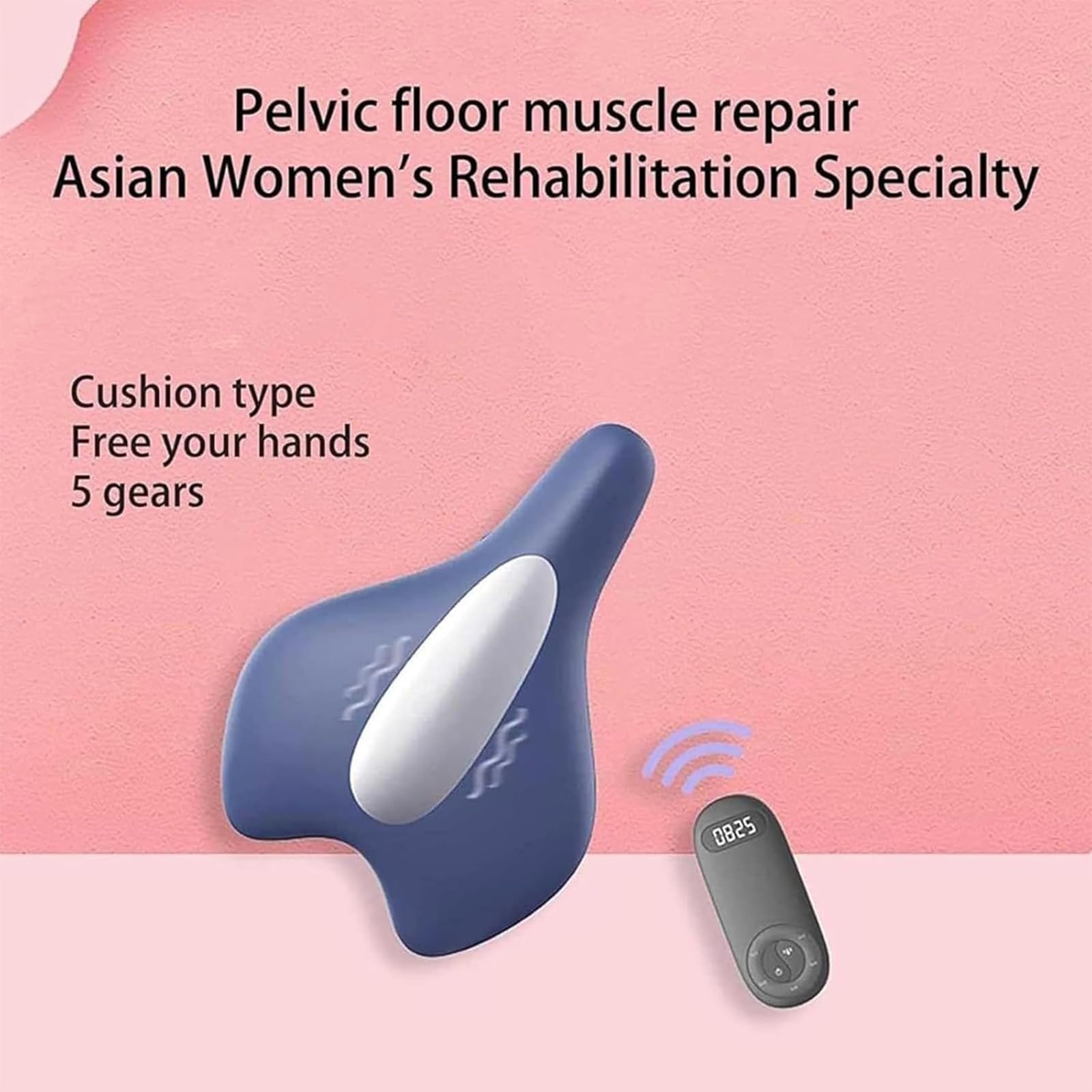 Pelvic Floor Trainer for Women and Men, 5-Speed Adjustment 3 Modes, USB-C Rechargeable Pelvic Floor Trainer, Portable Gym Yoga Exercise (Gray) - 5