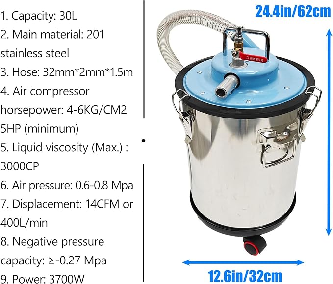 Aspiradora Neumática Industrial 5HP con Bolsa miniatura 2