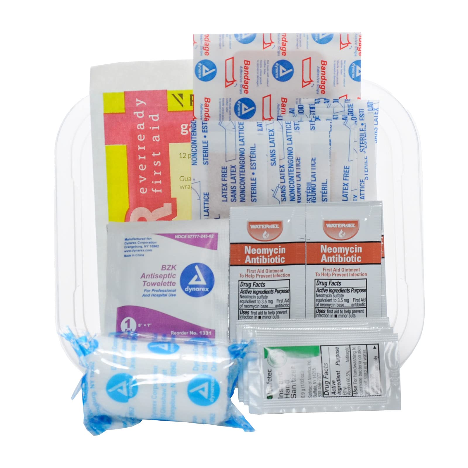 MFASCO Personal Cuts & Scrapes -First Aid Kit Disposable - Mini Travel Size - Compact Medical Kit for Car, Hiking, Camping - Portable, Refillable - Ideal for Parents, Teachers, On-The-Go Use