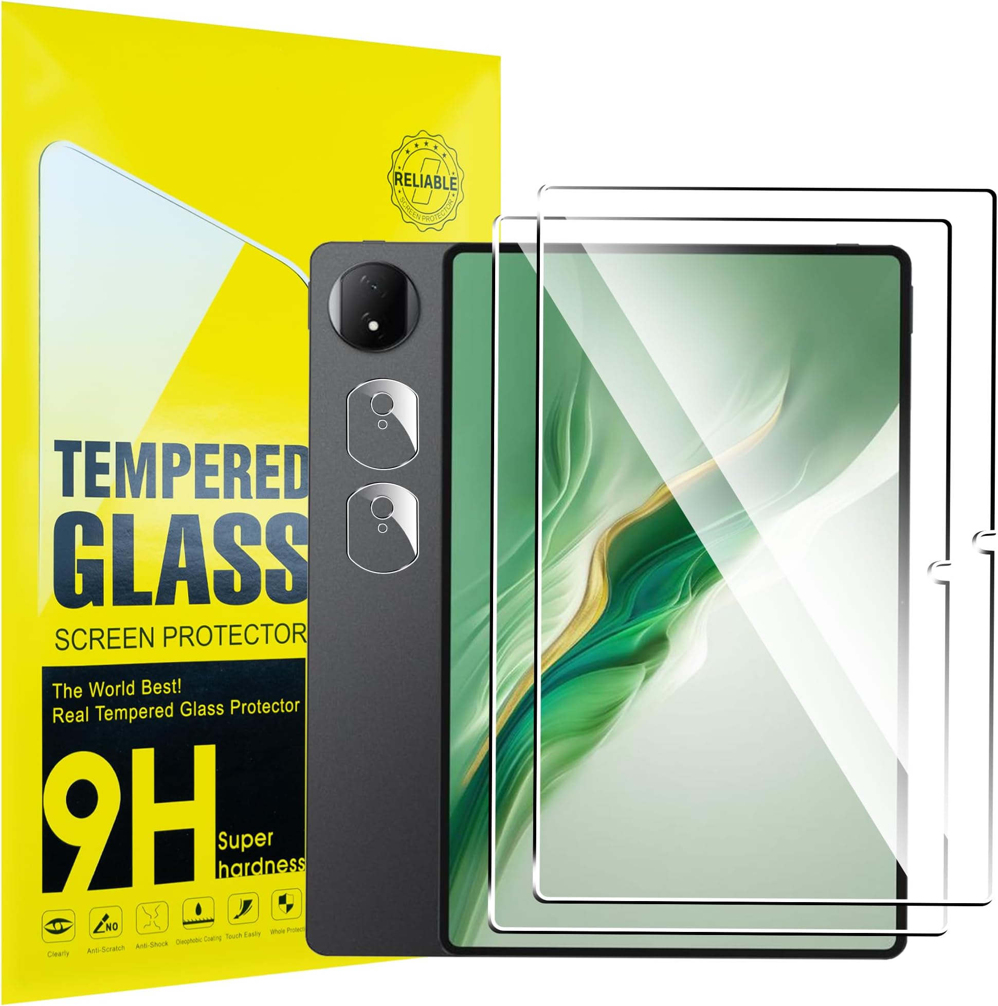 Screen Protector for Honor Magic Pad 2 Inch for Tempered Glass and Camera Protective Glass Full Coverage Screen Protector, Bubble-Free, 9H Hardness, Anti-Fingerprint