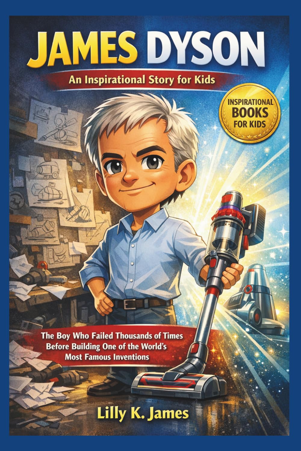 JAMES DYSON An Inspirational Story for Kids: The Boy Who Failed Thousands of Times Before Building One of the World’s Most Famous Inventions (An Inspirational Inventors Stories for Kids)