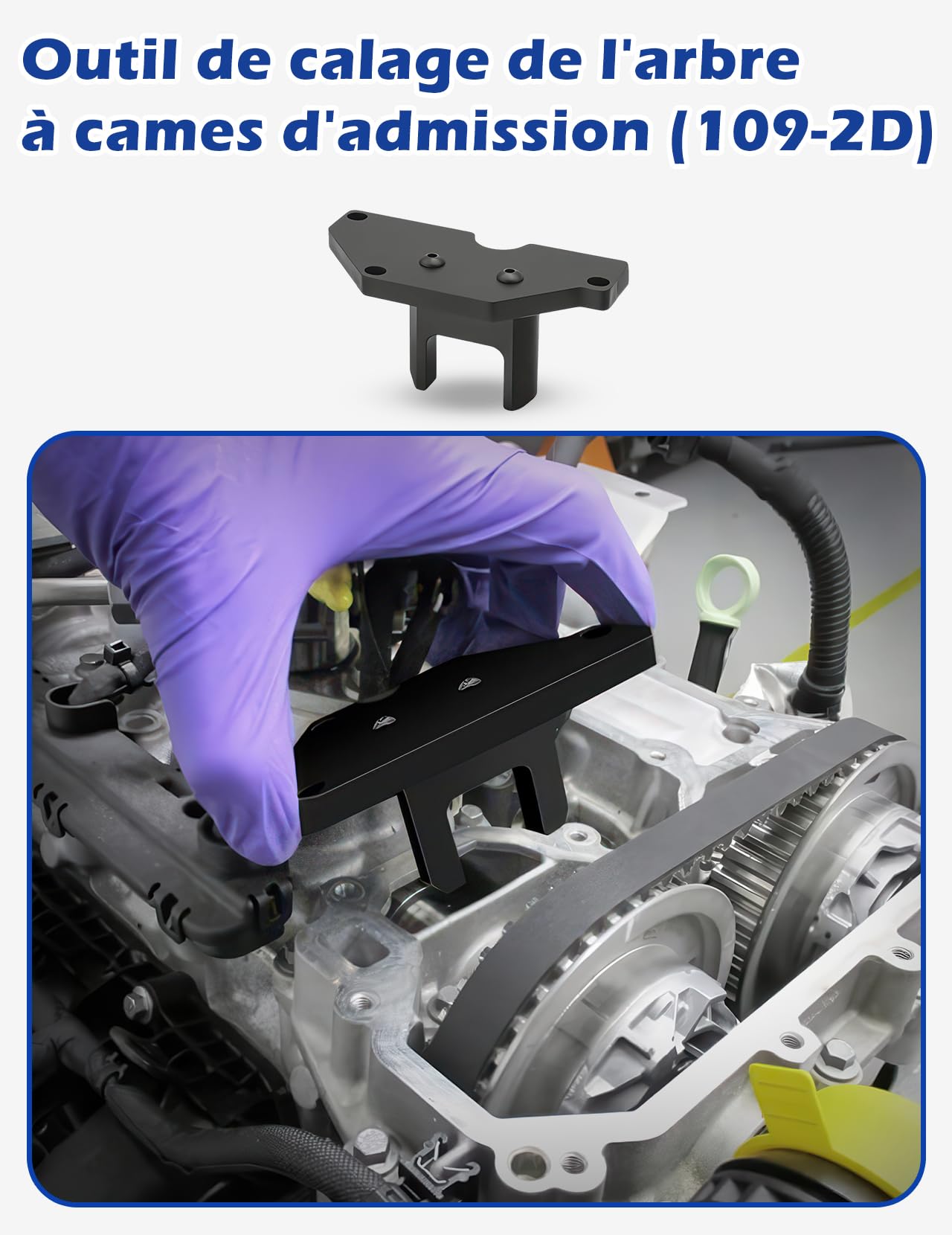 Kit Calage Distribution PSA 1.2 PureTech, Outil de Verrouillage et de Test Complet 7 Pièces pour Citroën/Peugeot/Opel 1.2L VTI GDI