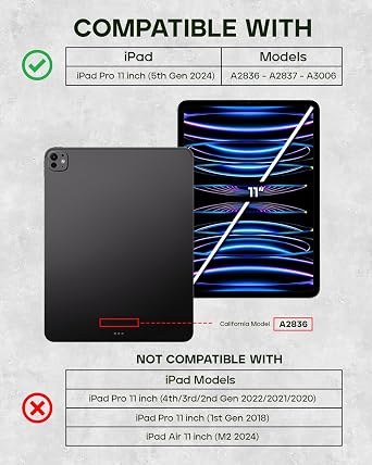 Porter Riley - Leather Case Compatible with iPad Pro 11 5th Gen - M5 / M4 (2025/2024) Release. Premium Genuine Leather Stand/Cover/Flip Case (Tan)