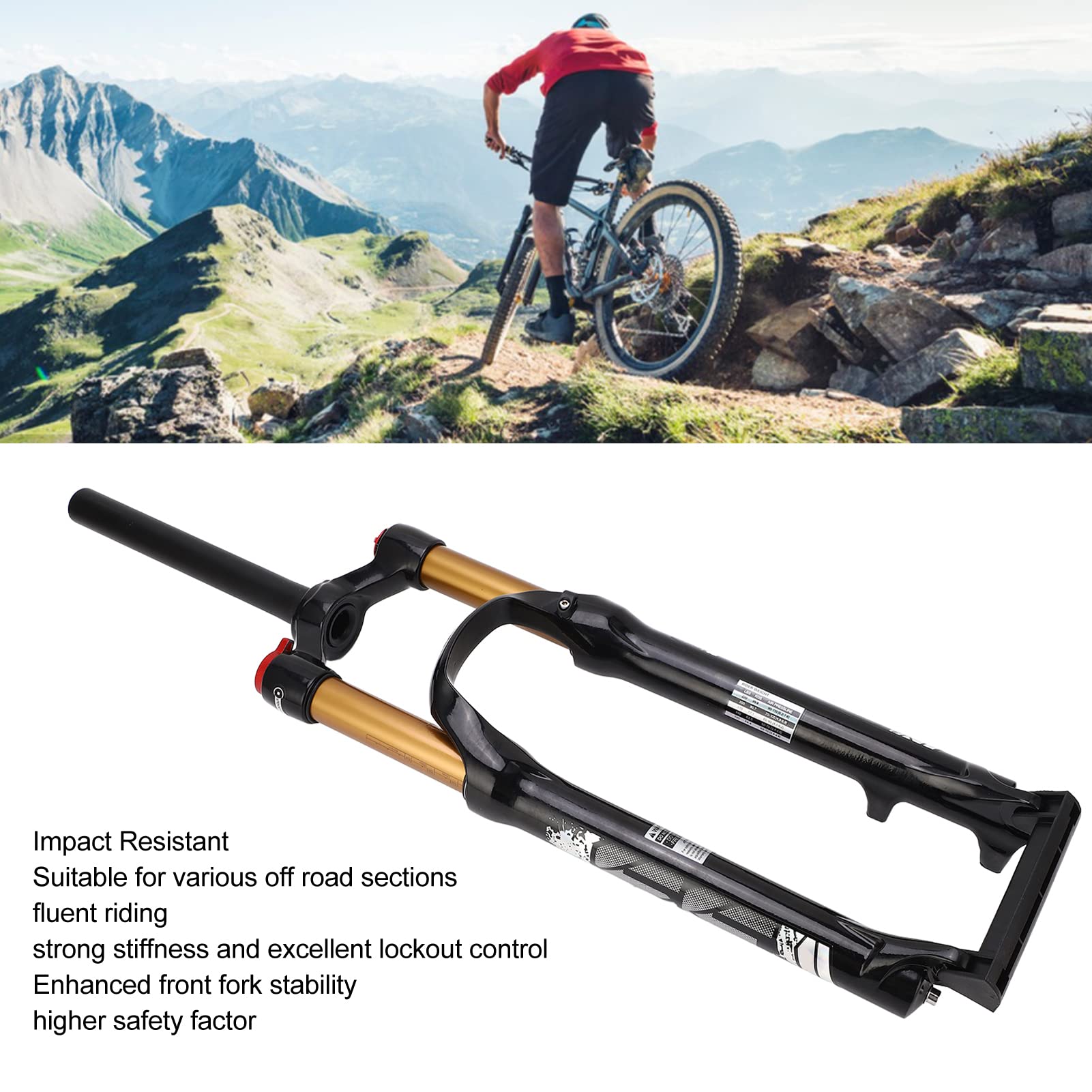 Amazon | 120mmストロークマウンテンバイクフロントフォーク26インチ