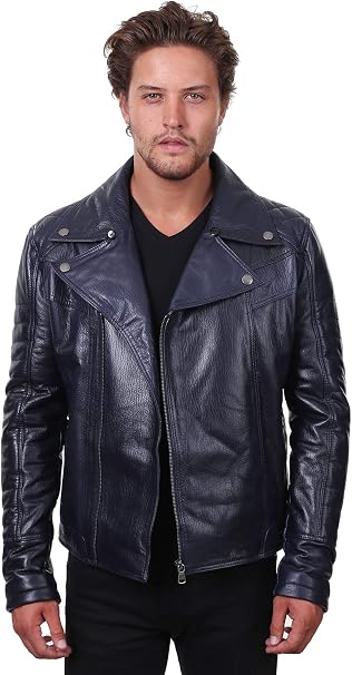 JACK WILLIAMS Wilson JWL117 da Uomo in Pelle Giacca, Marina - 58 :  Amazon.it: Abbigliamento